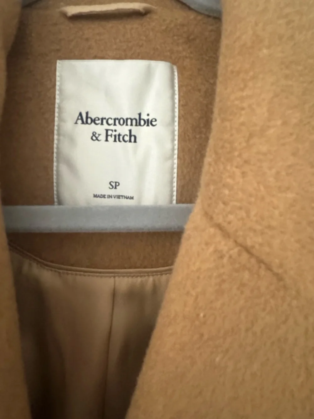 Abercrombie & Fitch Camel Wool-Blend Pea Coat - Picture 3 of 3